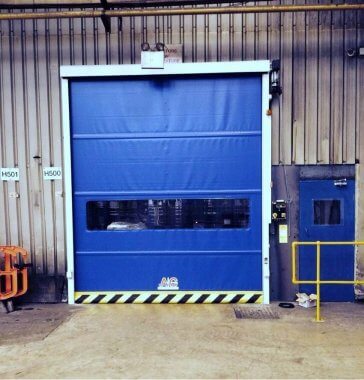 Roll up high speed door in Sheffield factory